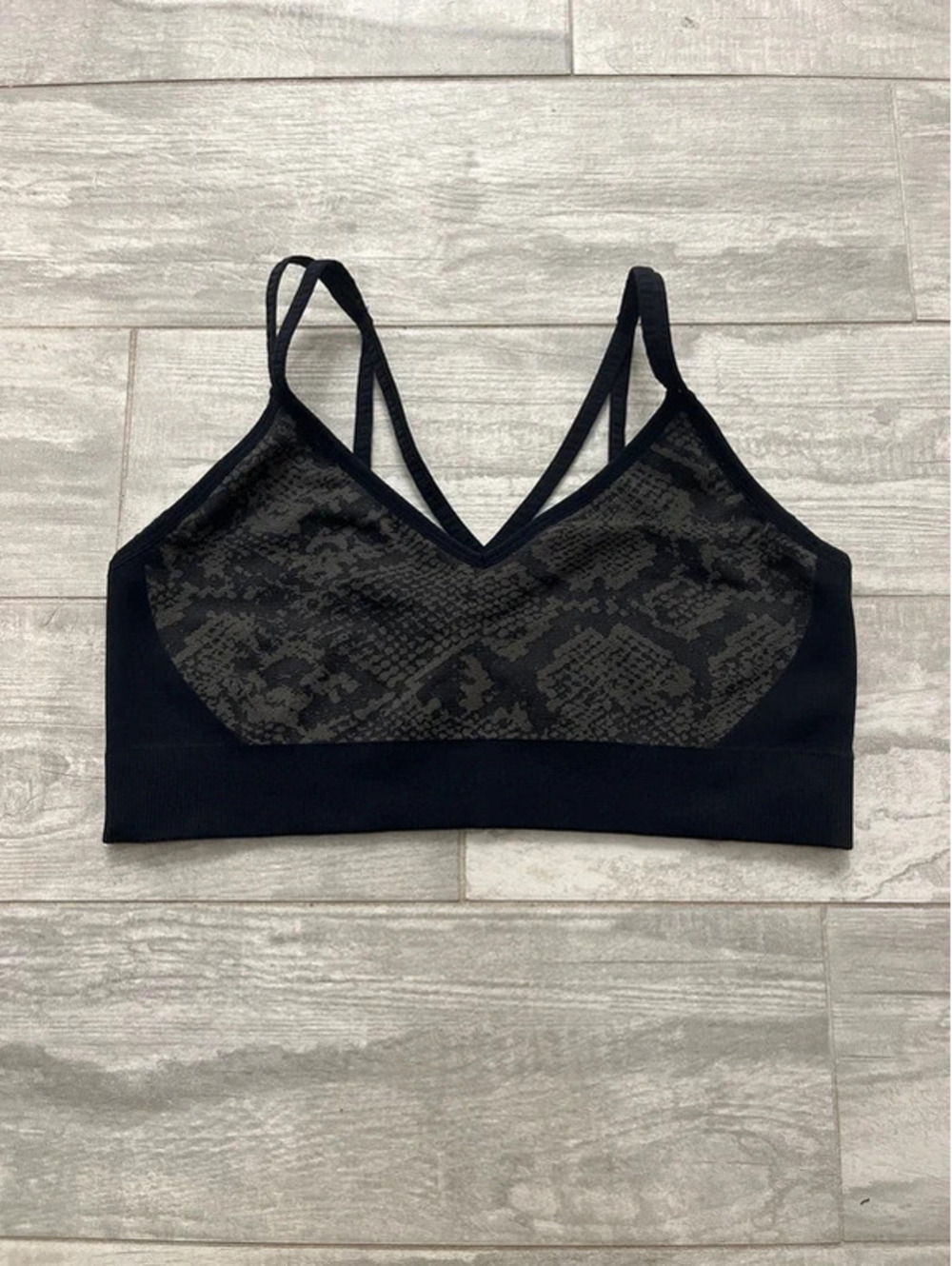 JoyLab Black Snakeskin Sports Bra